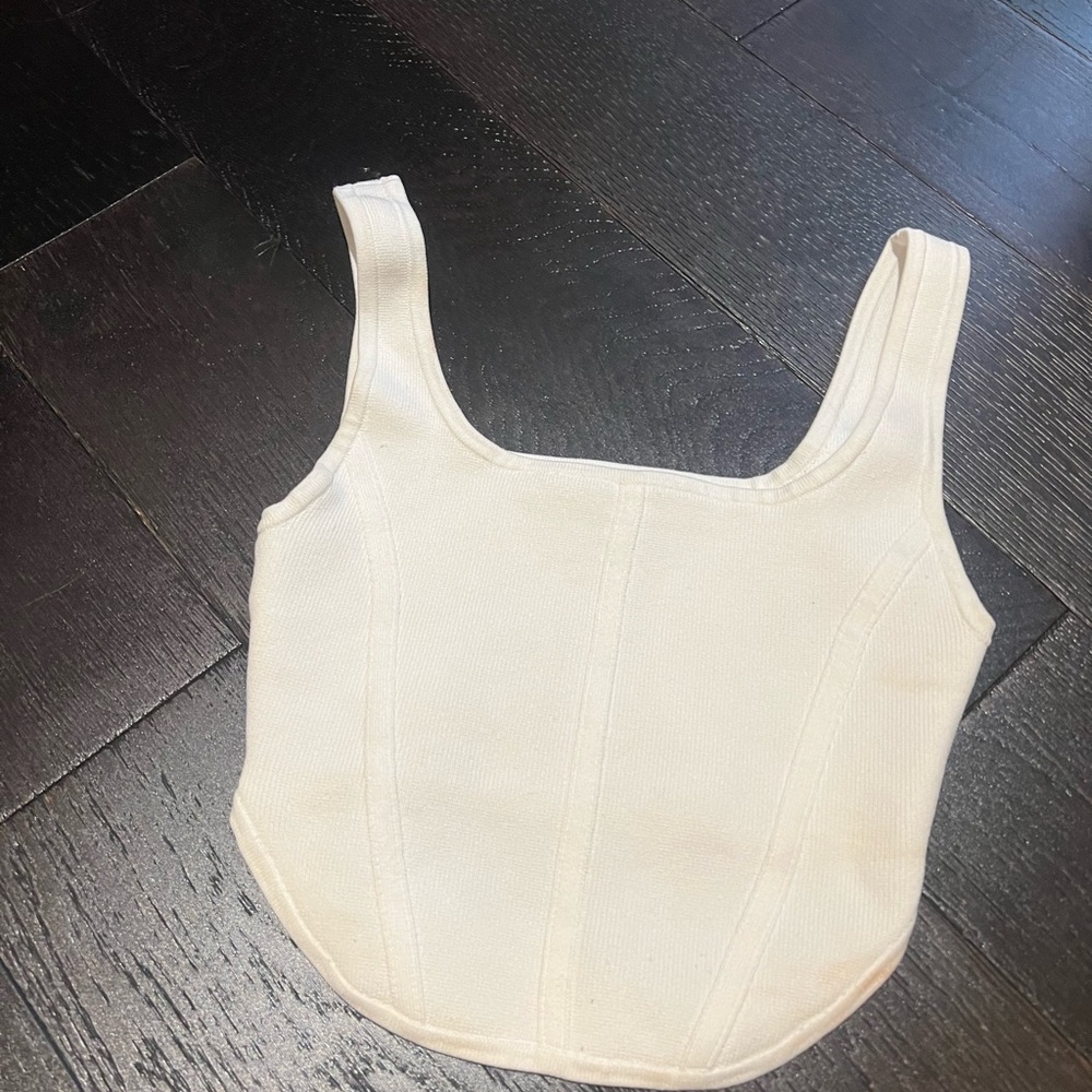 Babaton White Textured Top